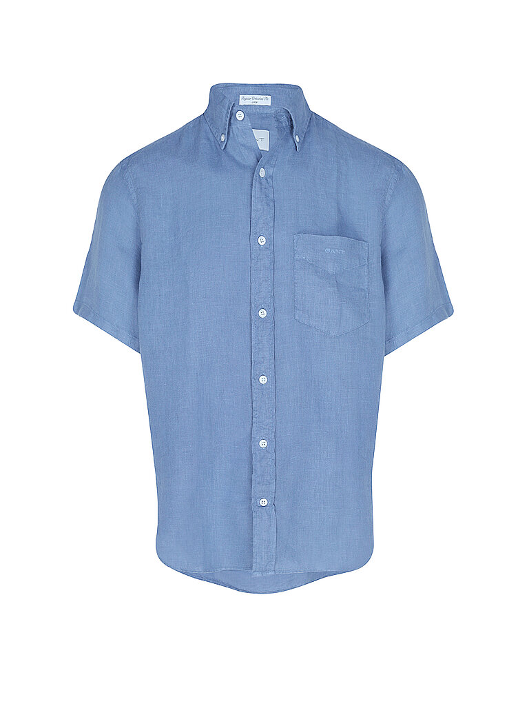 GANT Leinehemd  blau | L von Gant