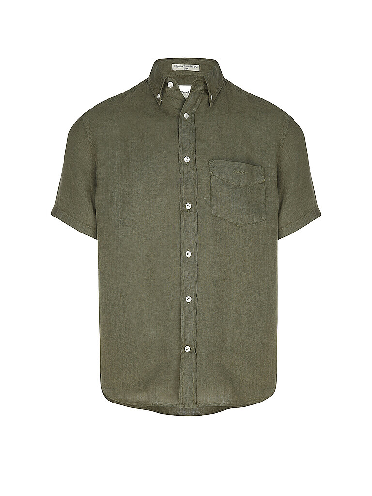 GANT Leinehemd  olive | L von Gant