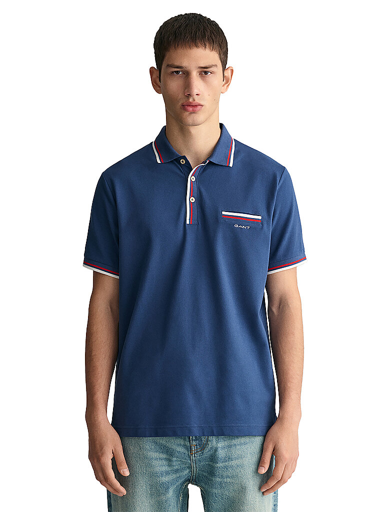 GANT Poloshirt TIPPING hellblau | S von Gant