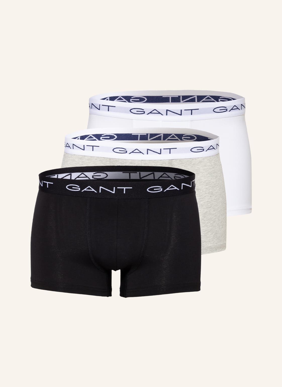 Gant 3er-Pack Boxershorts grau von Gant