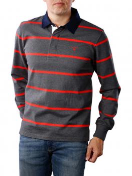 Gant Breton Stripe Heavy Rugger antracit melange von Gant