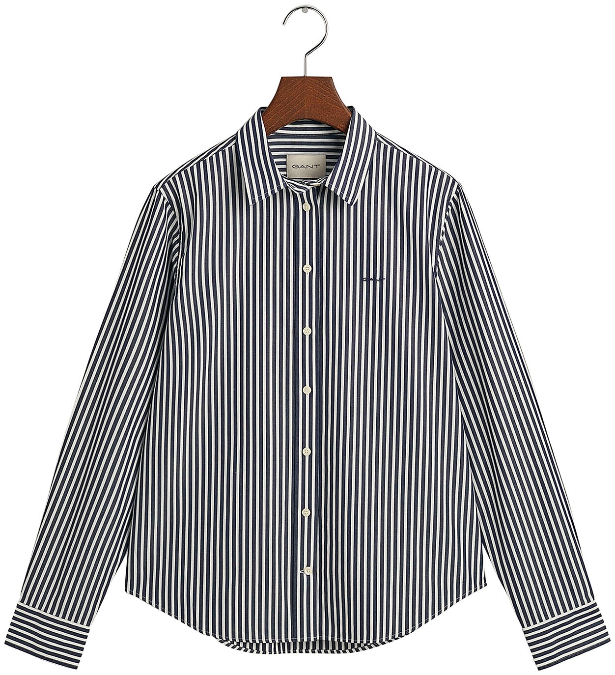 Gant Hemdbluse »REG POPLIN STRIPED SHIRT«, mit einer kleinen Logostickerei auf der Brust von Gant