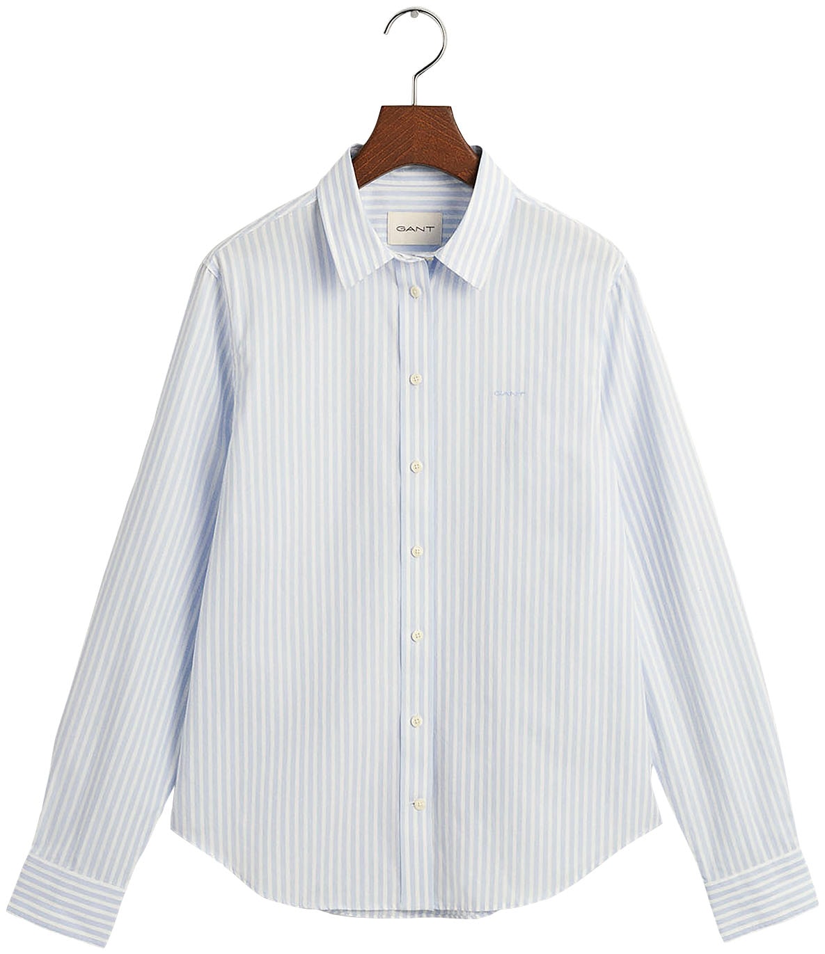 Gant Hemdbluse »REG POPLIN STRIPED SHIRT«, mit einer kleinen Logostickerei auf der Brust von Gant