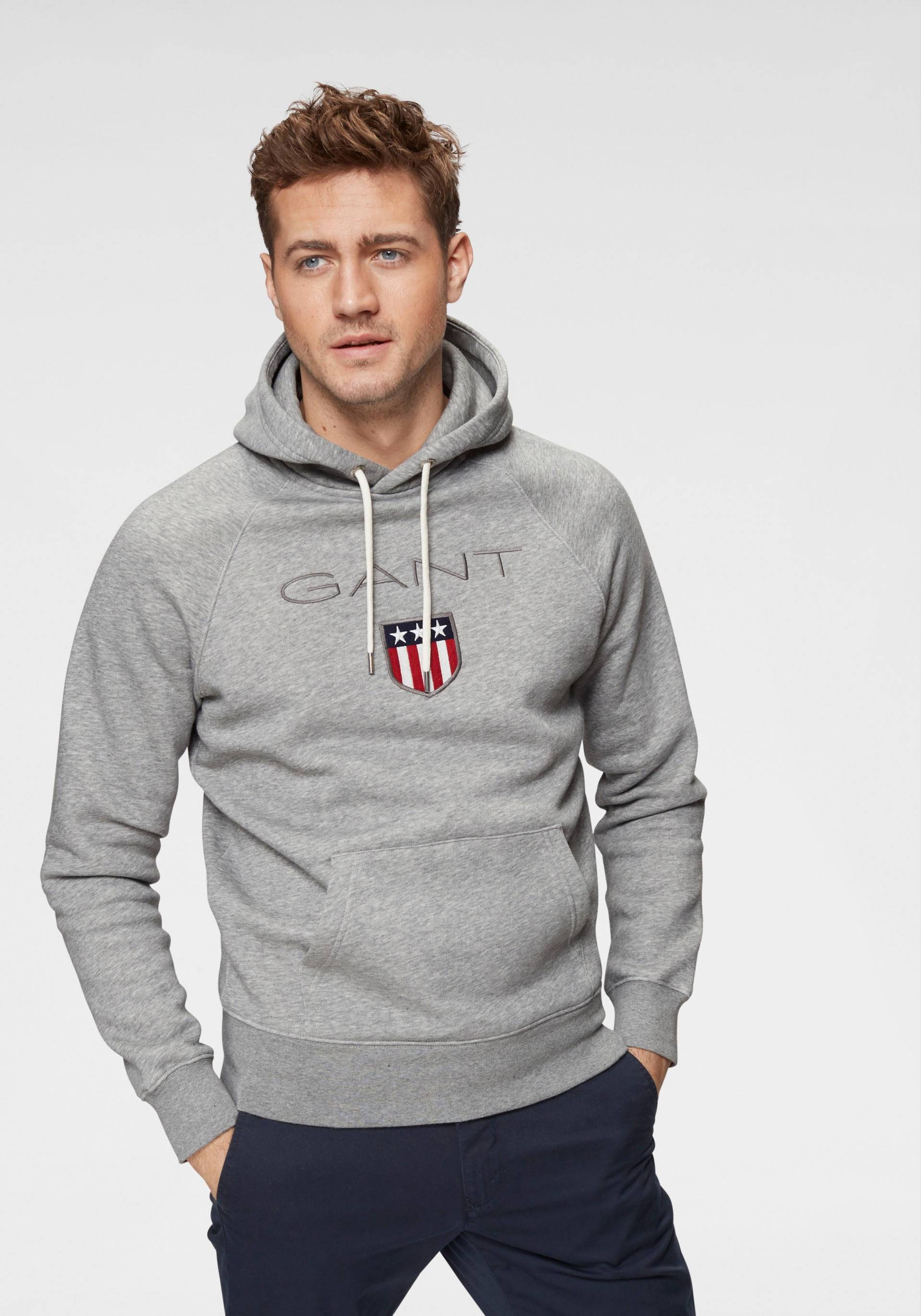 Gant Kapuzensweatshirt »Shield Sweat Hoodie«, plakative Gant-Stickerei von Gant