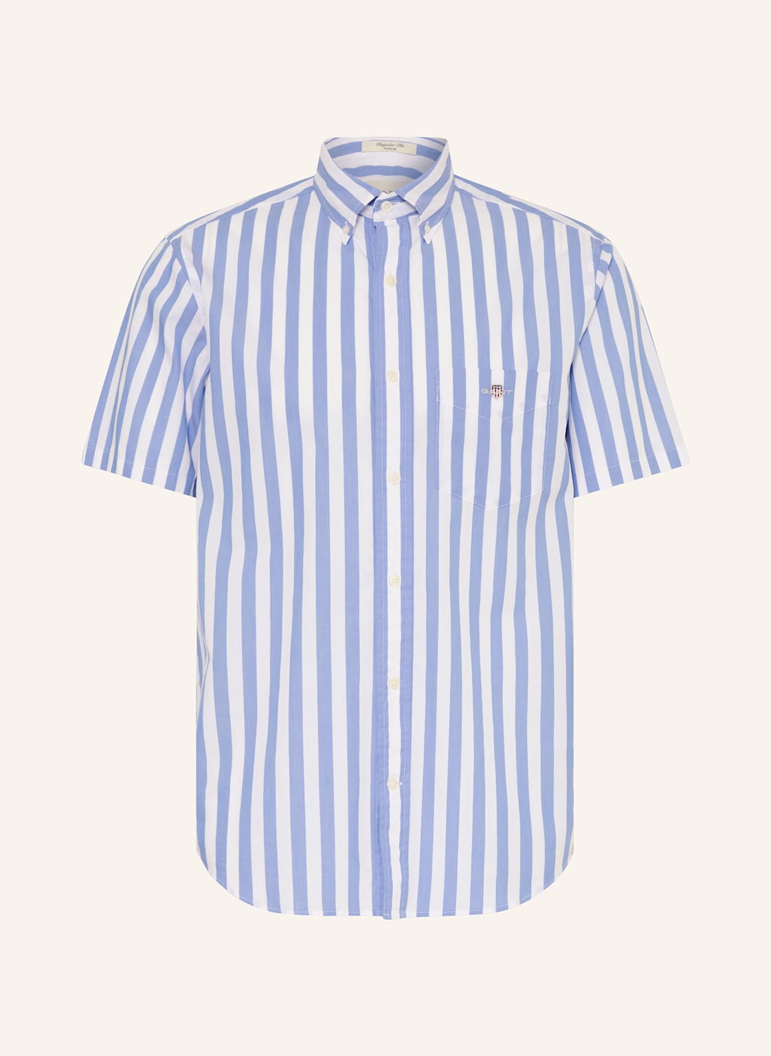 Gant Kurzarm-Hemd Regular Fit blau von Gant