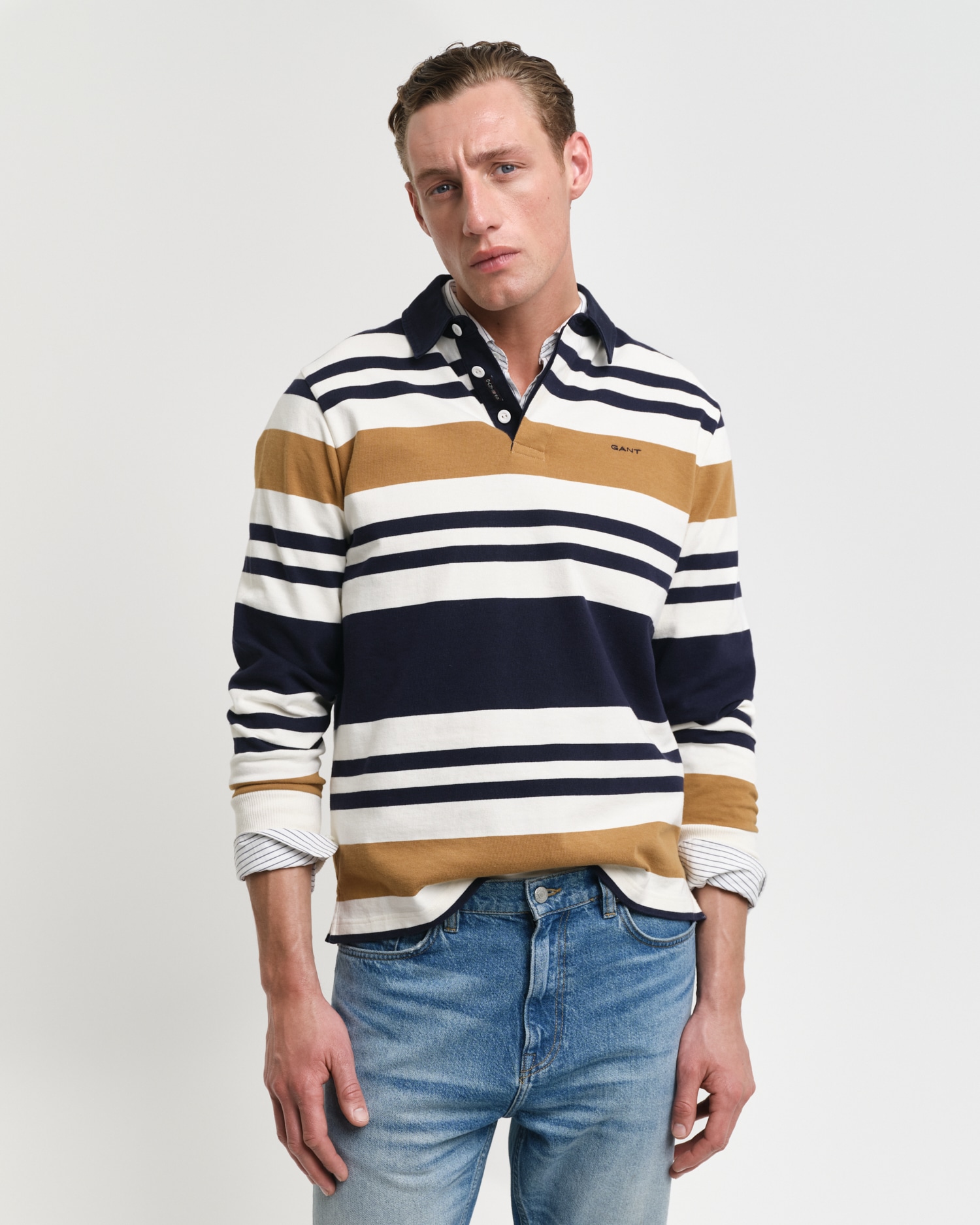 Gant Langarm-Poloshirt »MULTISTRIPE HEAVY RUGGER«, mit bunten Streifen, unisex Gant Langarm-Poloshirt »MULTISTRIPE HEAVY RUGGER«, mit bunten Streifen, unisex von Gant
