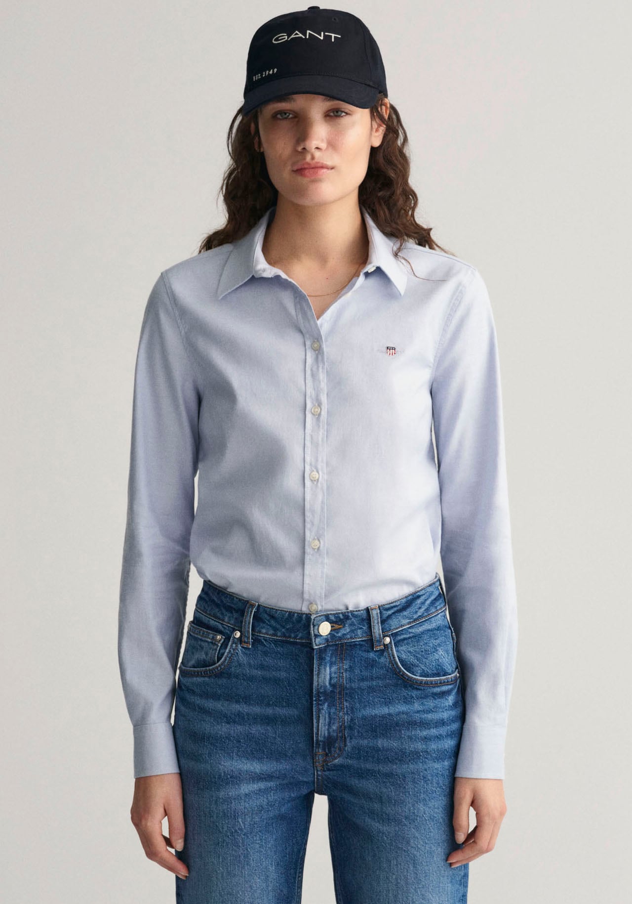 Gant Langarmbluse »SLIM STRETCH OXFORD SHIRT«, mit Locker-Loop-Schlaufe von Gant