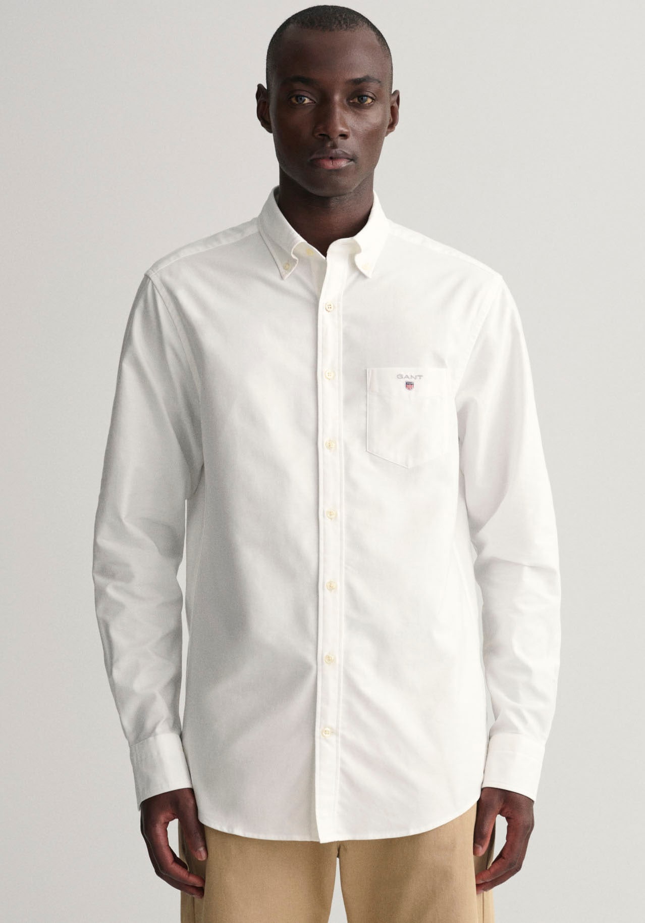 Gant Langarmhemd »Regular Fit Oxford Hemd strukturiert langlebig dicker« von Gant
