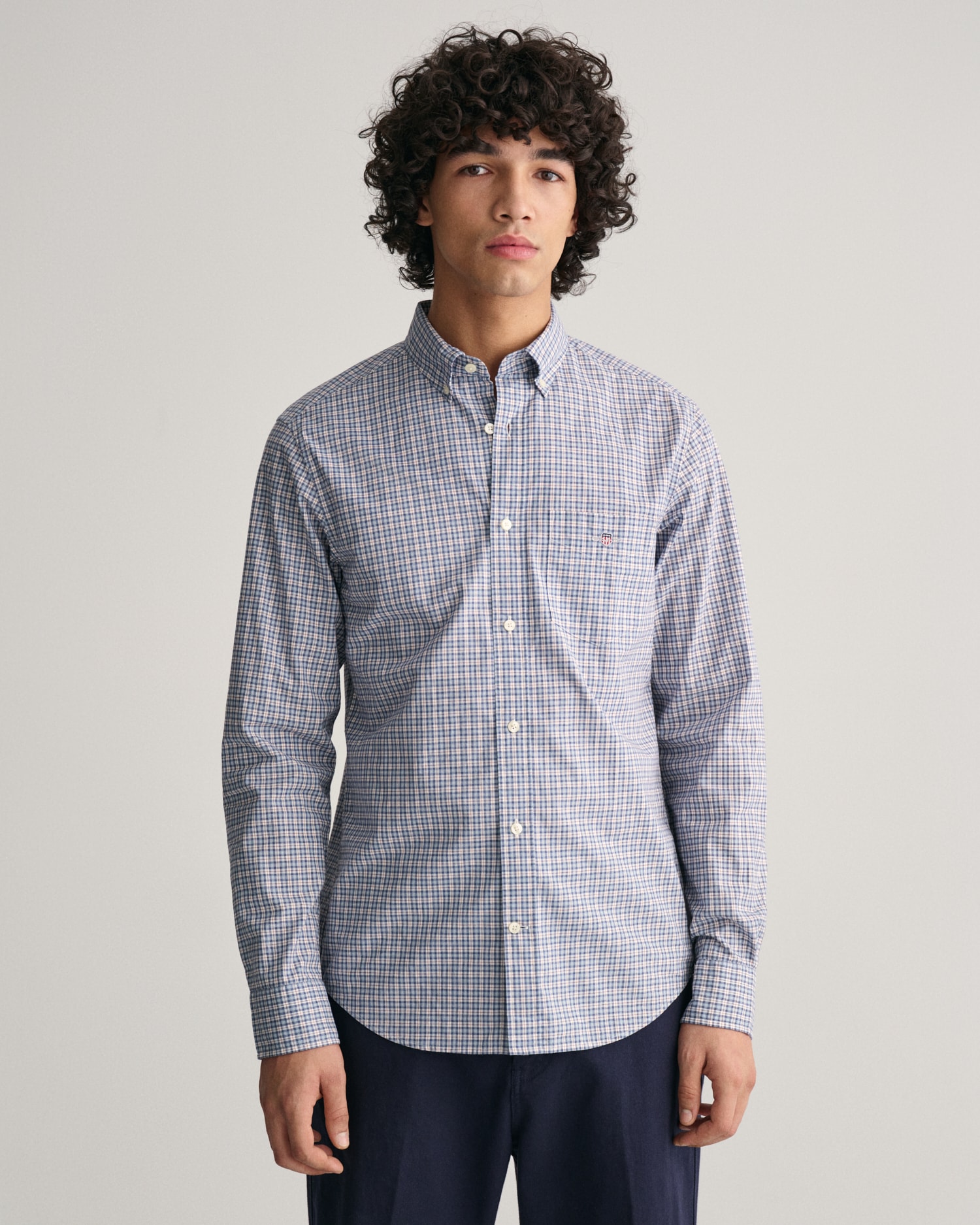 Gant Langarmhemd »REG POPLIN MICROCHECK SHIRT« von Gant