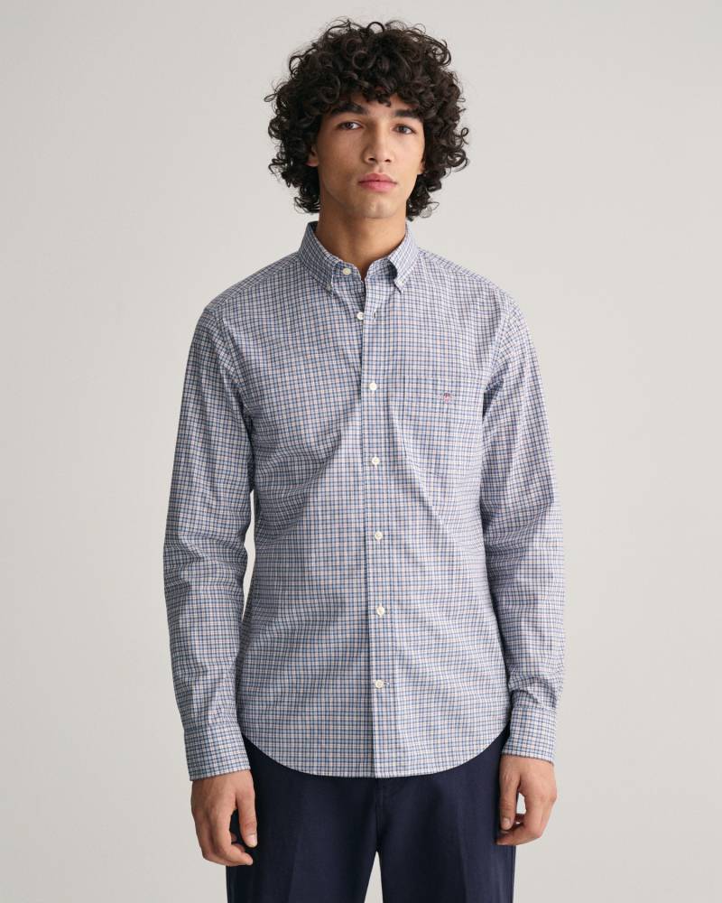 Gant Langarmhemd »REG POPLIN MICROCHECK SHIRT«, Micro-kariert, Popeline, leicht, strapazierfähig und pflegeleicht von Gant