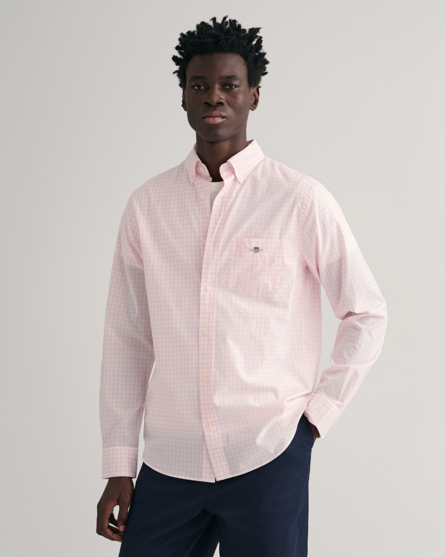 Gant Langarmhemd »Regular Fit Gingham Popeline Hemd strapazierfähig pflegeleicht kariert« von Gant