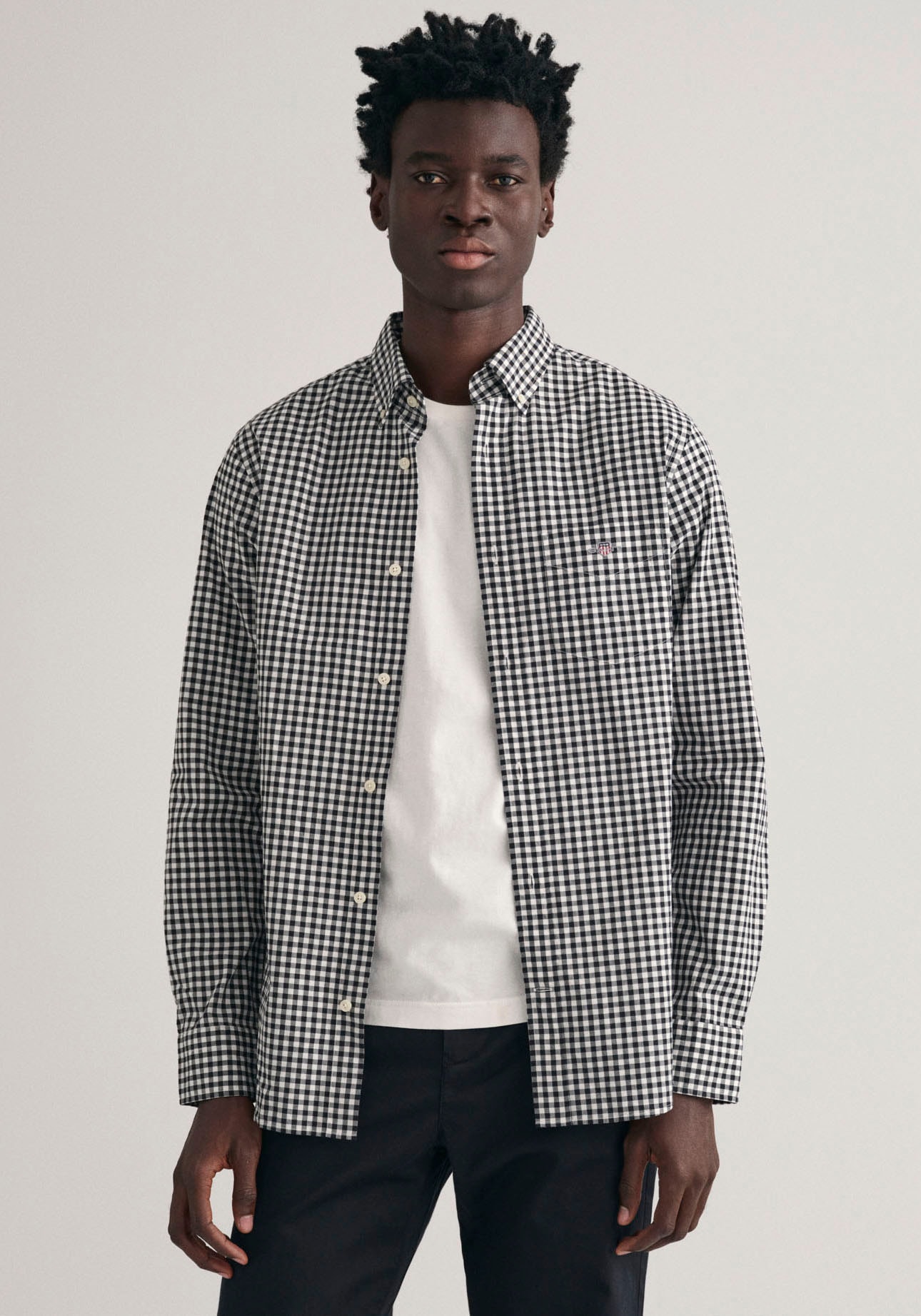 Gant Langarmhemd »Regular Fit Gingham Popeline Hemd strapazierfähig pflegeleicht kariert« von Gant