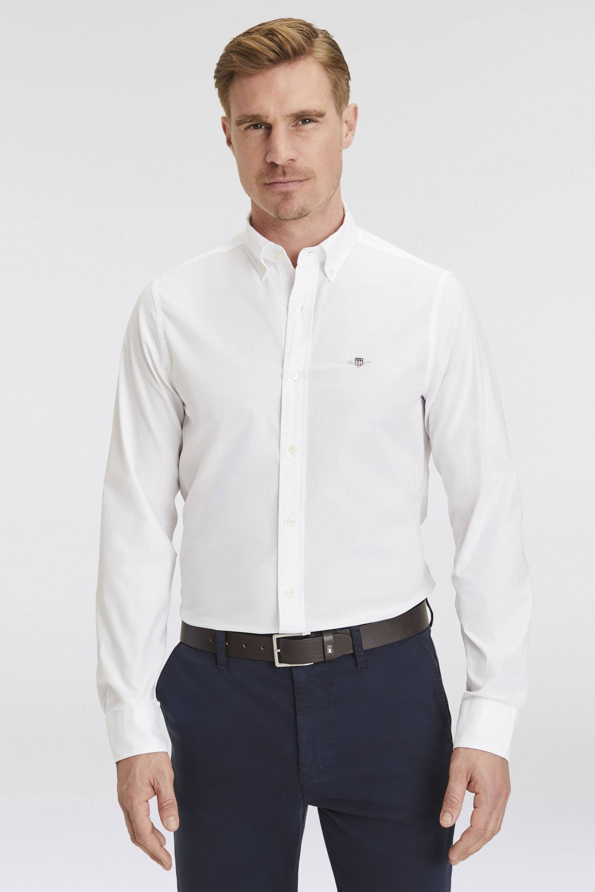 Gant Langarmhemd »Slim Fit Popeline Hemd leichte Baumwolle strapazierfähig pflegeleicht« von Gant