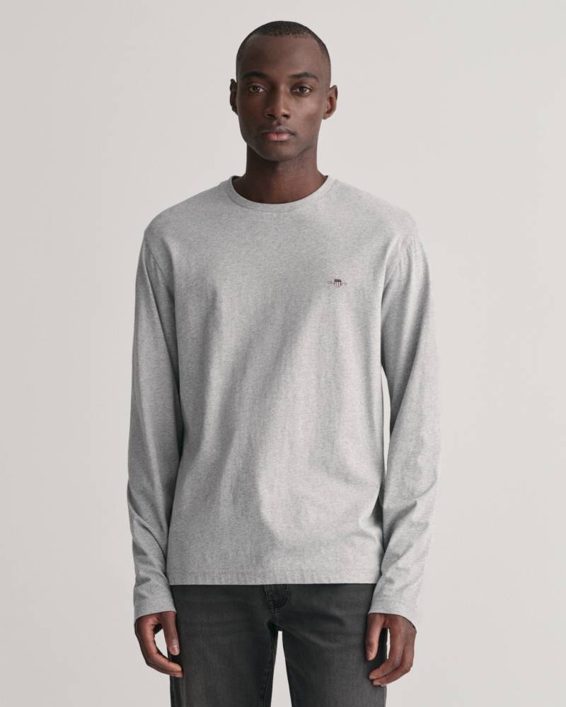 Gant Langarmshirt »REG SHIELD LS T-SHIRT«, mit Logostickerei auf der Brust von Gant