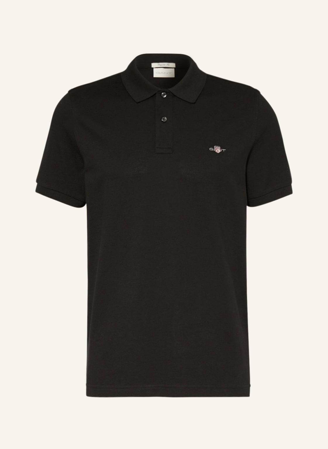 Gant Piqué-Poloshirt Regular Fit schwarz von Gant