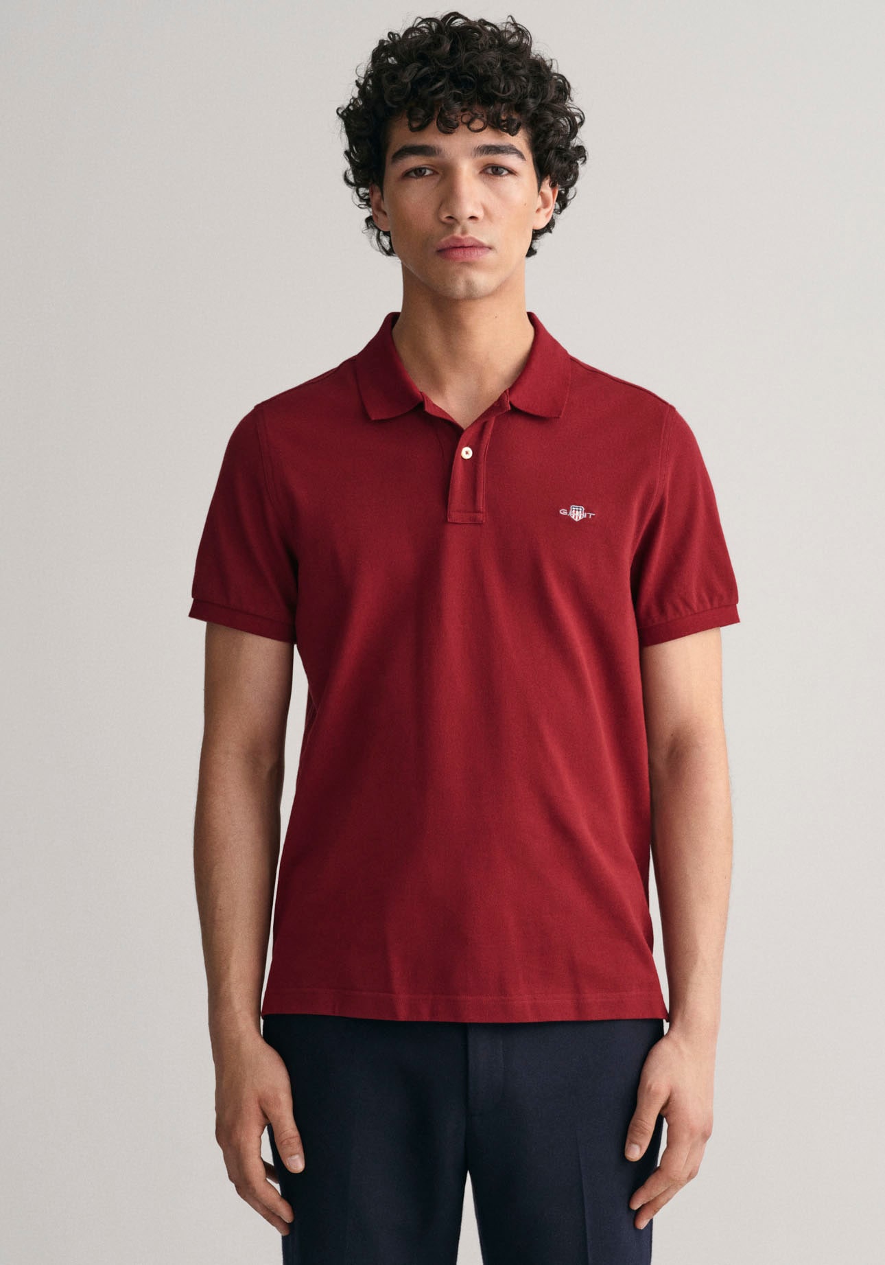 Gant Poloshirt »REGULAR ORIGINAL PIQUE SS RUGGER«, mit Logo und Flachstrickkragen 100% Baumwolle Pique von Gant