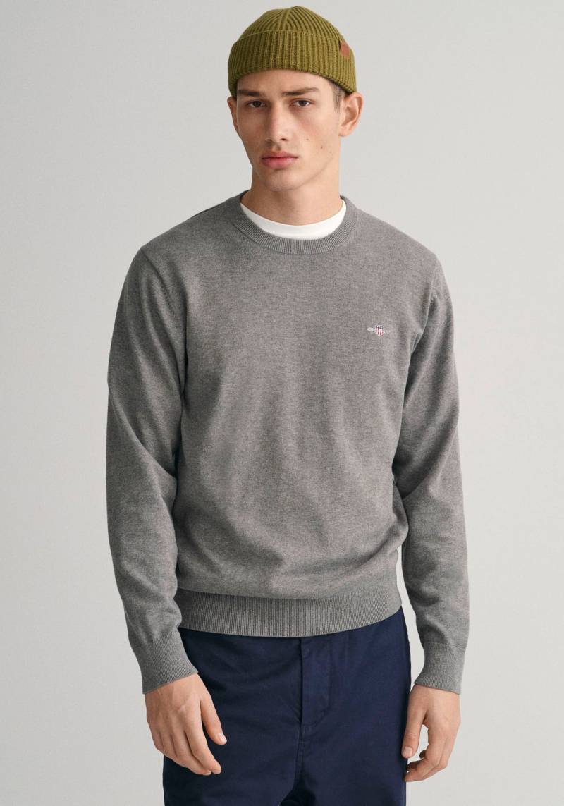 Gant Rundhalspullover »CLASSIC COTTON C-NECK«, Premium Strickpullver aus weicher 100% Baumwolle, Übergangspullover Gant Rundhalspullover »CLASSIC COTTON C-NECK«, Premium Strickpullver aus weicher 100% Baumwolle, Übergangspullover von Gant
