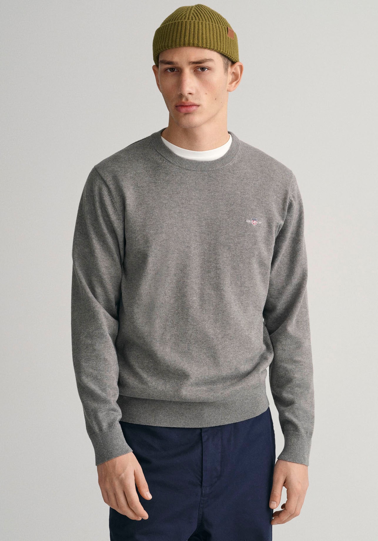 Gant Rundhalspullover »Classic Cotton C-Neck« von Gant