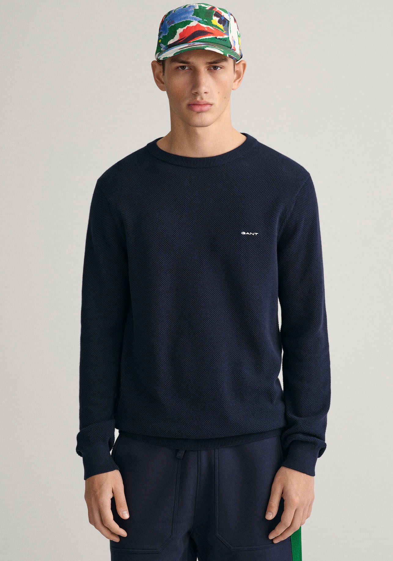 Gant Rundhalspullover »COTTON PIQUE C-NECK«, mit Logostickerei auf der Brust Gant Rundhalspullover »COTTON PIQUE C-NECK«, mit Logostickerei auf der Brust von Gant