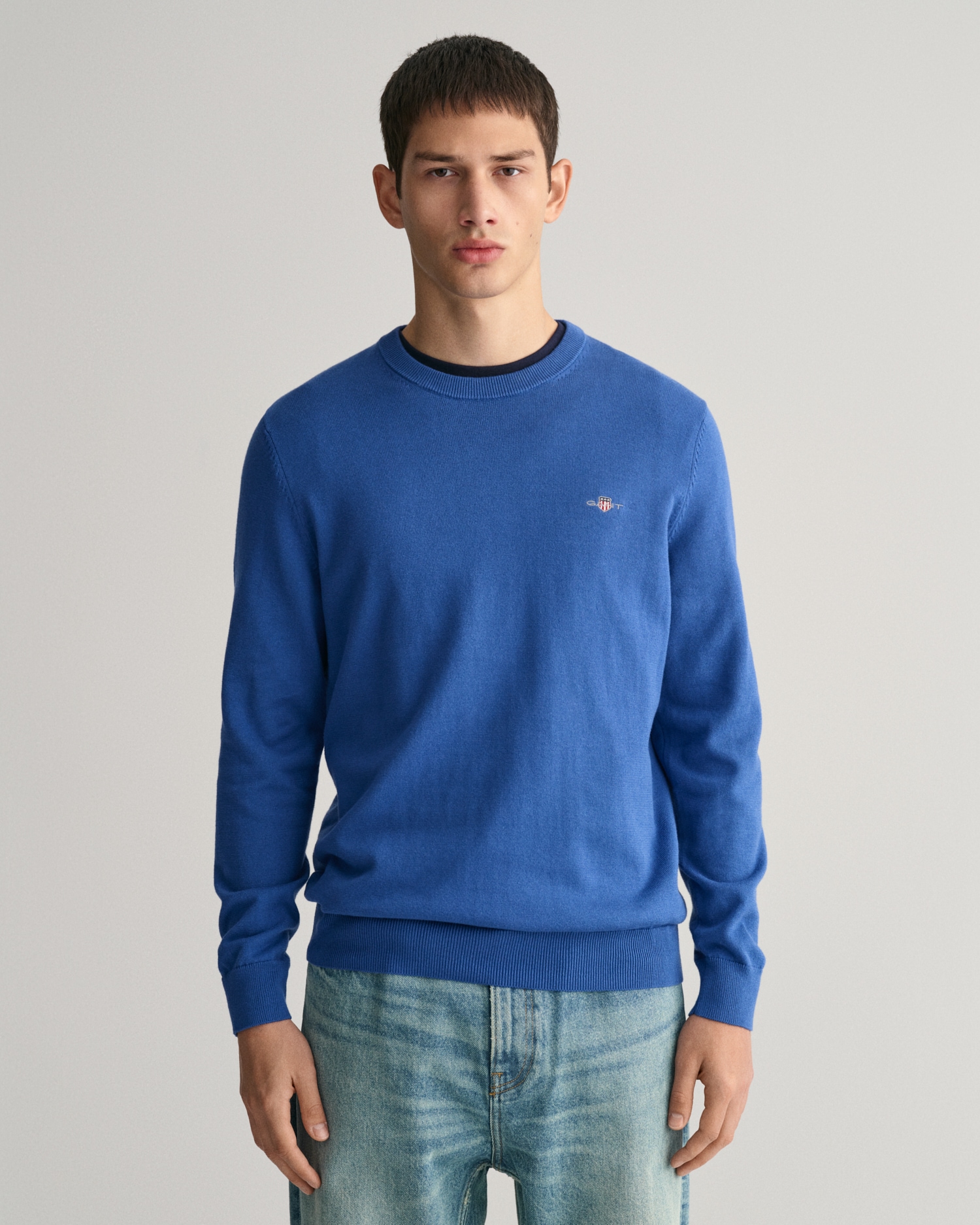 Gant Rundhalspullover »Classic Cotton C-Neck« von Gant