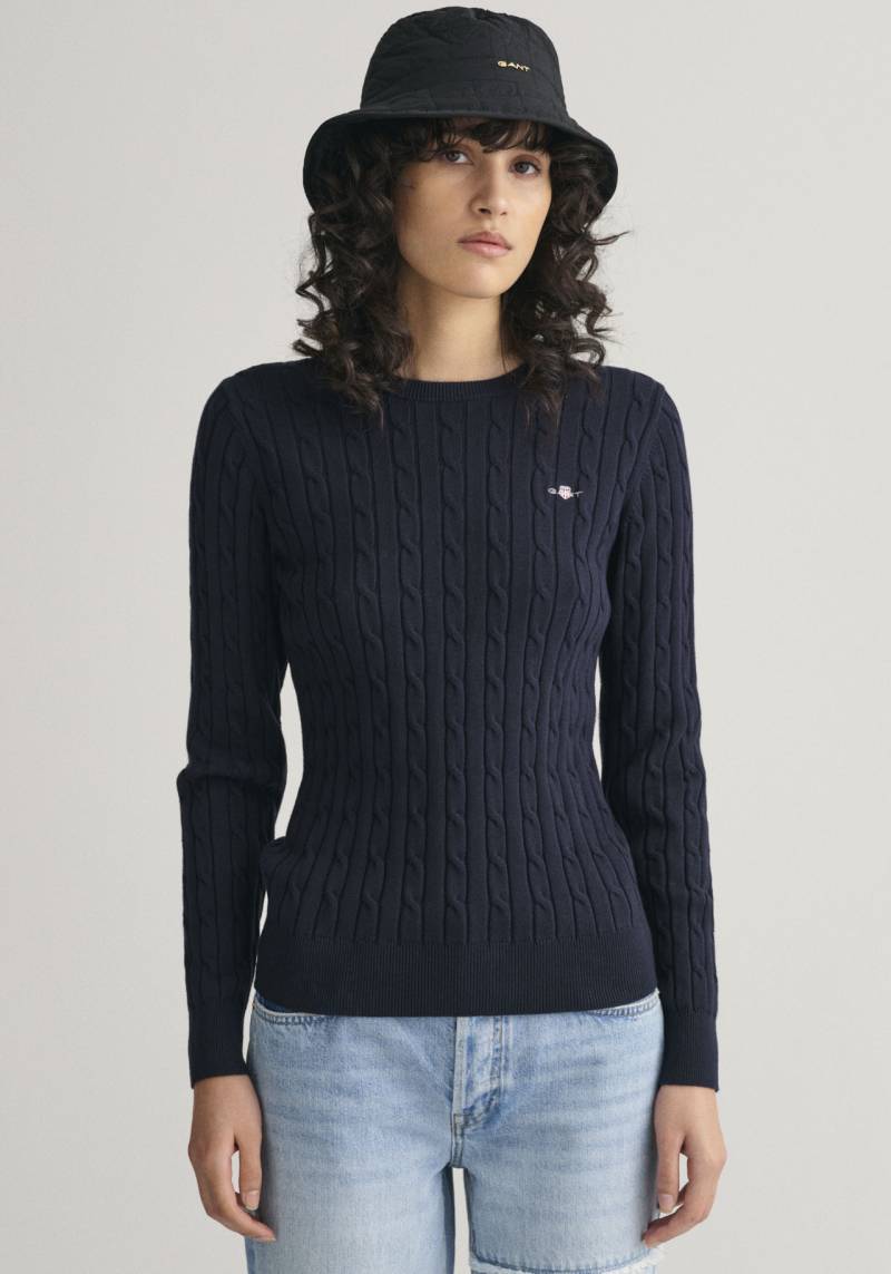 Gant Strickpullover »STRETCH COTTON CABLE C-NECK« von Gant