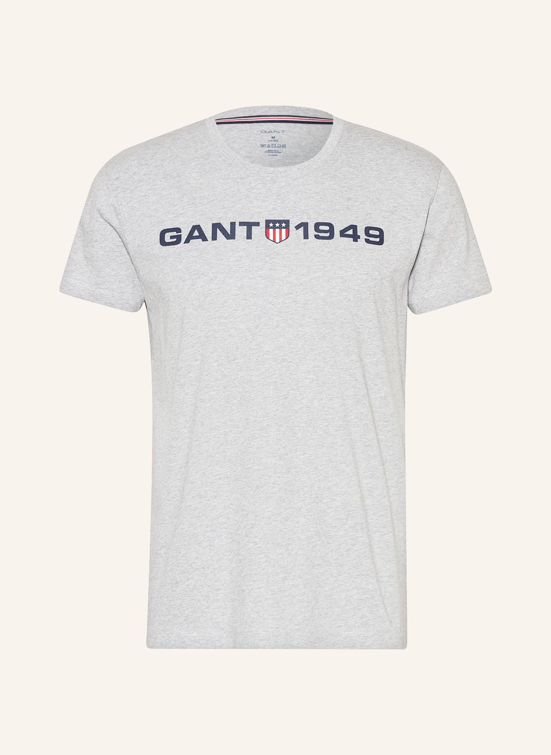 Gant Lounge-Shirt Retro Shield grau von Gant