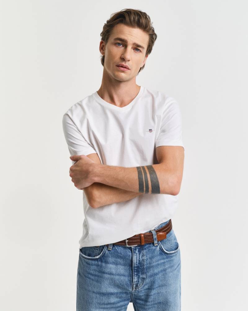 Gant T-Shirt »SLIM SHIELD V-NECK T-SHIRT« von Gant