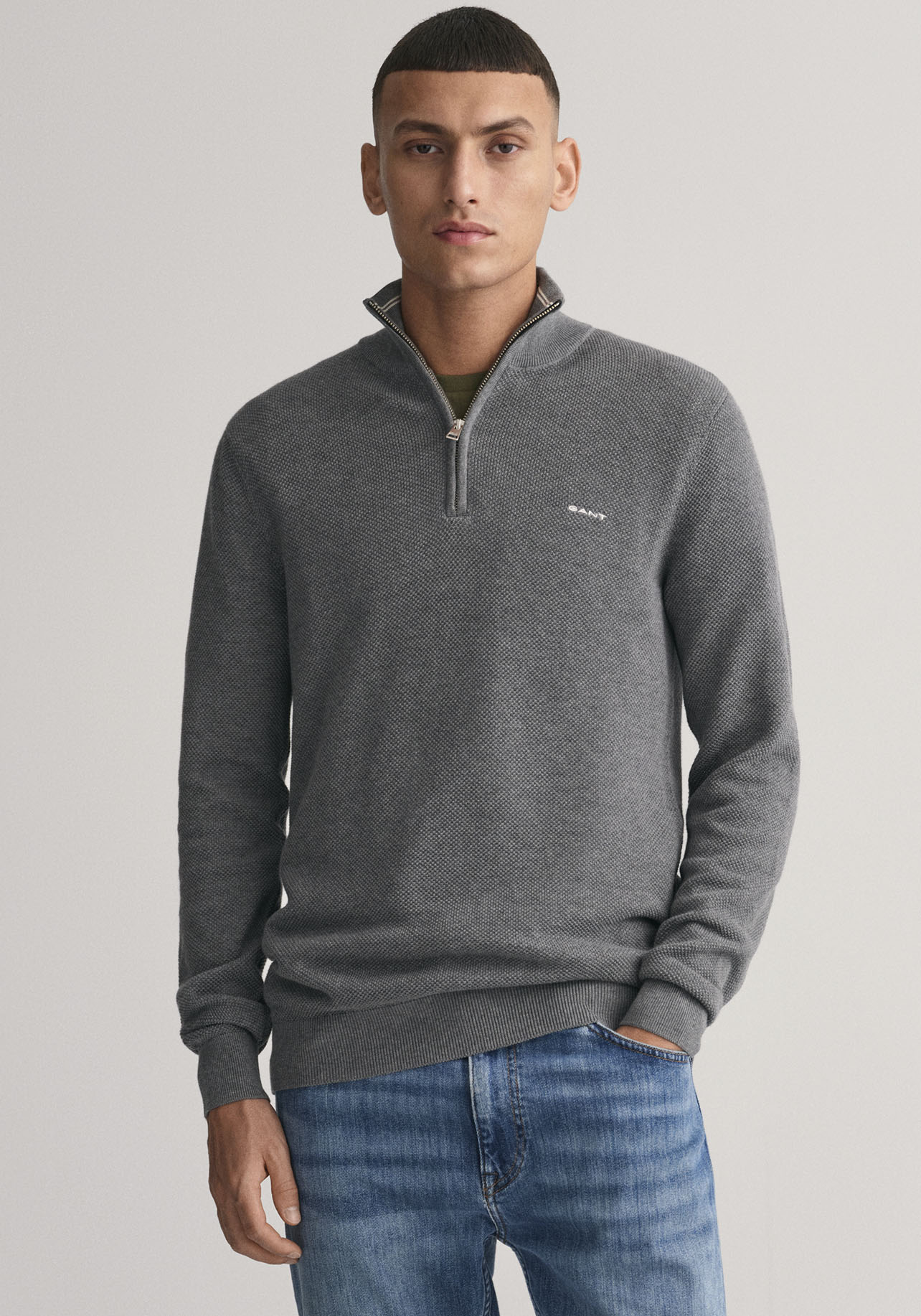 Gant Troyer »COTTON PIQUE HALFZIP«, mit Piqué-Struktur von Gant