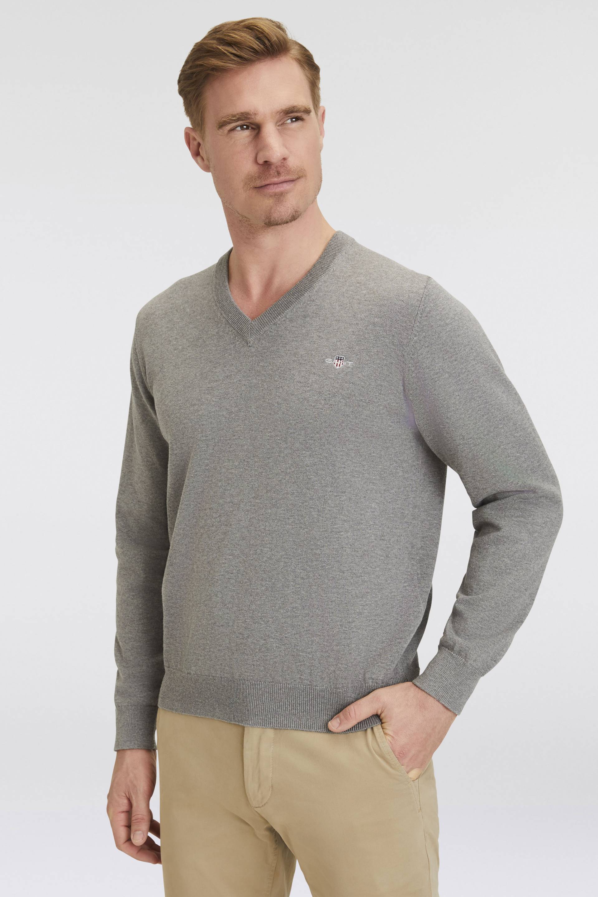 Gant V-Ausschnitt-Pullover »Classic Cotton V-Neck« von Gant