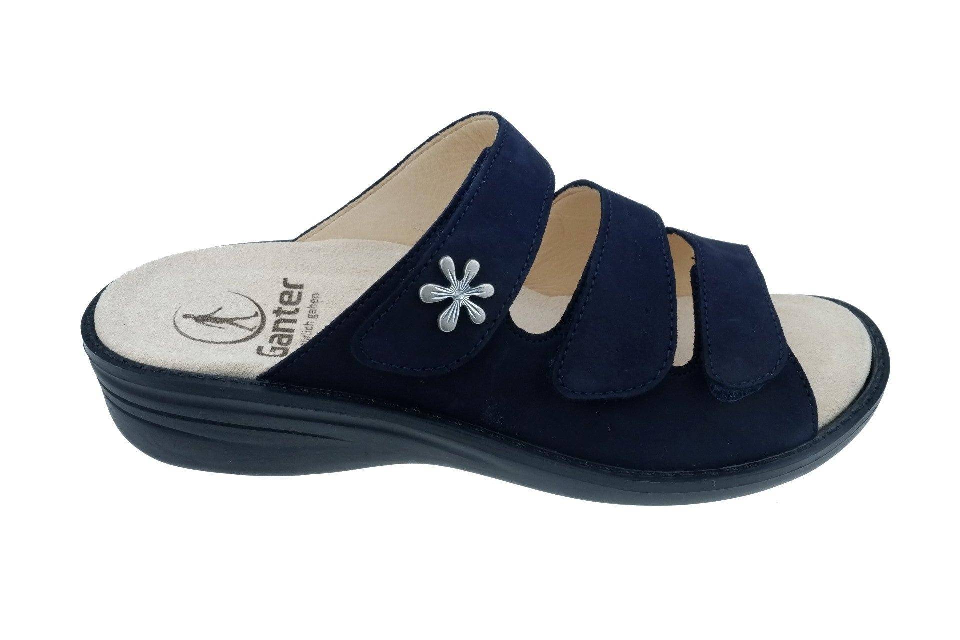 Hera - Nubuk Sandale Damen Blau 37 von Ganter