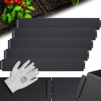 Beeteinfassung 10er-Set Schwarz Metall 10mx18cm von Gardebruk®