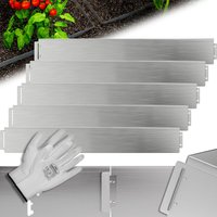 Beeteinfassung 5er-Set Silber Metall 5mx18cm von Gardebruk®