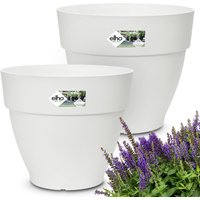Blumentopf 2er-Set Weiß 20x17cm 3,2L von Gardebruk®