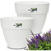 Blumentopf 2er-Set Weiß 30x25cm 11,3L von Gardebruk®