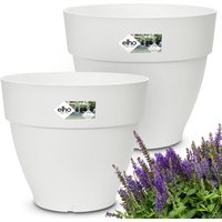 Blumentopf 2er-Set Weiß 35x29cm 18,2L von Gardebruk®