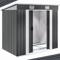 Geräteschuppen Anthrazit Metall 196x122x182cm von Gardebruk®
