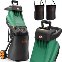 Häcksler 2400W mit 2 Sammelbeuteln je 50L von Gardebruk®