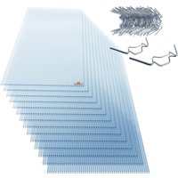 Hohlkammerstegplatten 14er-Set & Gewächshausklammern 50er-Set von Gardebruk®