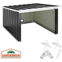 Mähroboter Garage Anthrazit Metall 89x90x54cm von Gardebruk®