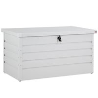 Auflagenbox Hellgrau 385L Metall abschließbar von Gardebruk®