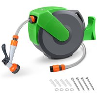 Wasserschlauchaufroller inkl Schlauchspritze 20m + 2m Zuleitung von Gardebruk®
