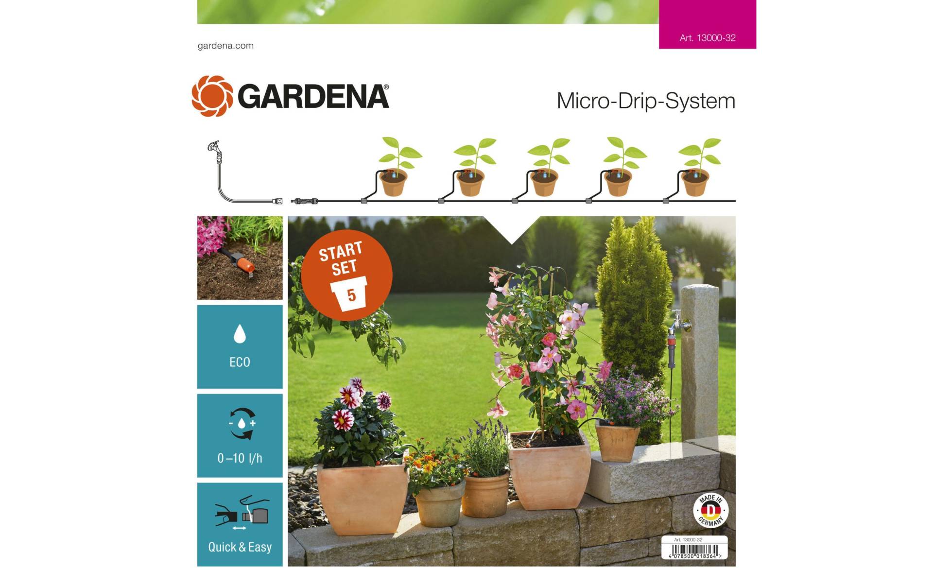 GARDENA Bewässerungssystem »Micro-Drip-System Pflanztöpfe S« von Gardena