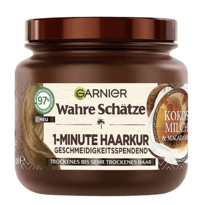 Garnier Wahre Schätze Garnier Wahre Schätze 1-Minute Haarkur – mit Kokosmilch und Macadamiaöl haarkur 340.0 ml von Garnier