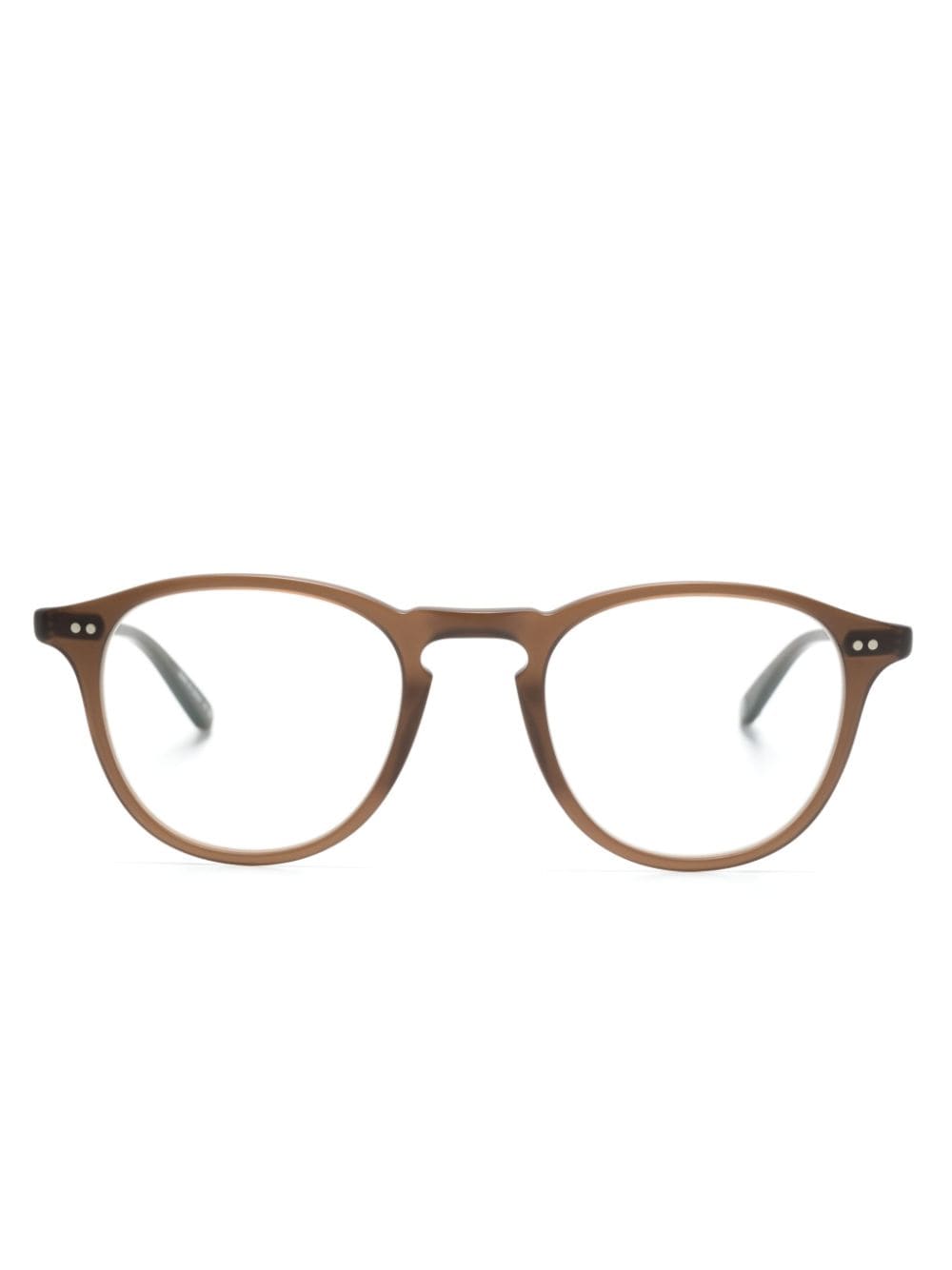 Garrett Leight Hampton round-frame glasses - Brown von Garrett Leight