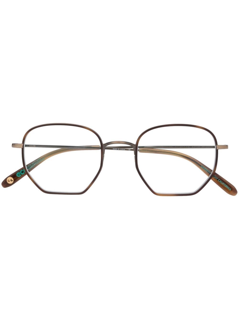 Garrett Leight Woodlawn geometric-frame glasses - Gold von Garrett Leight