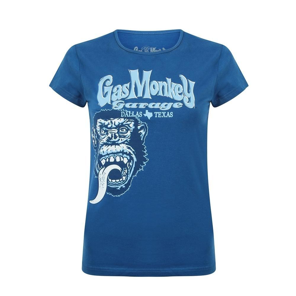 Tonal Monkey Tshirt Damen Blau XXL von Gas Monkey Garage