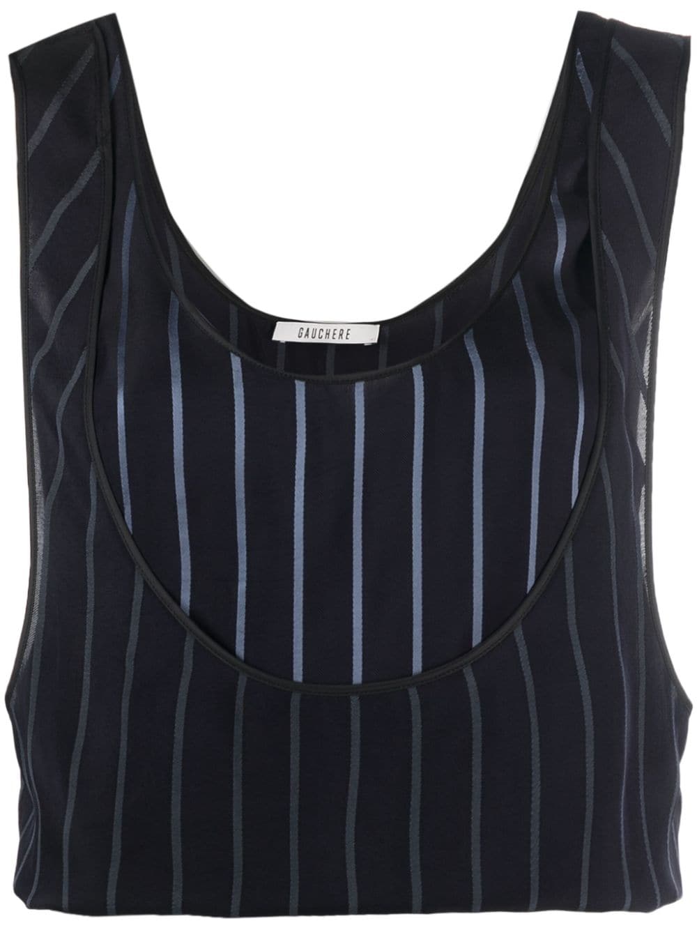 Gauchère Mini Mirror striped tank top - Blue von Gauchère