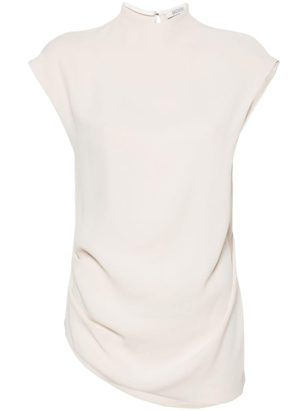 Gauchère crepe asymmetric sleeveless blouse - Neutrals von Gauchère