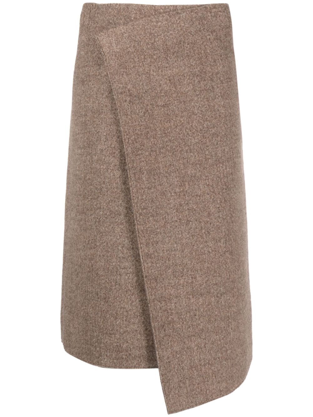 Gauchère high-waisted asymmetric skirt - Brown von Gauchère