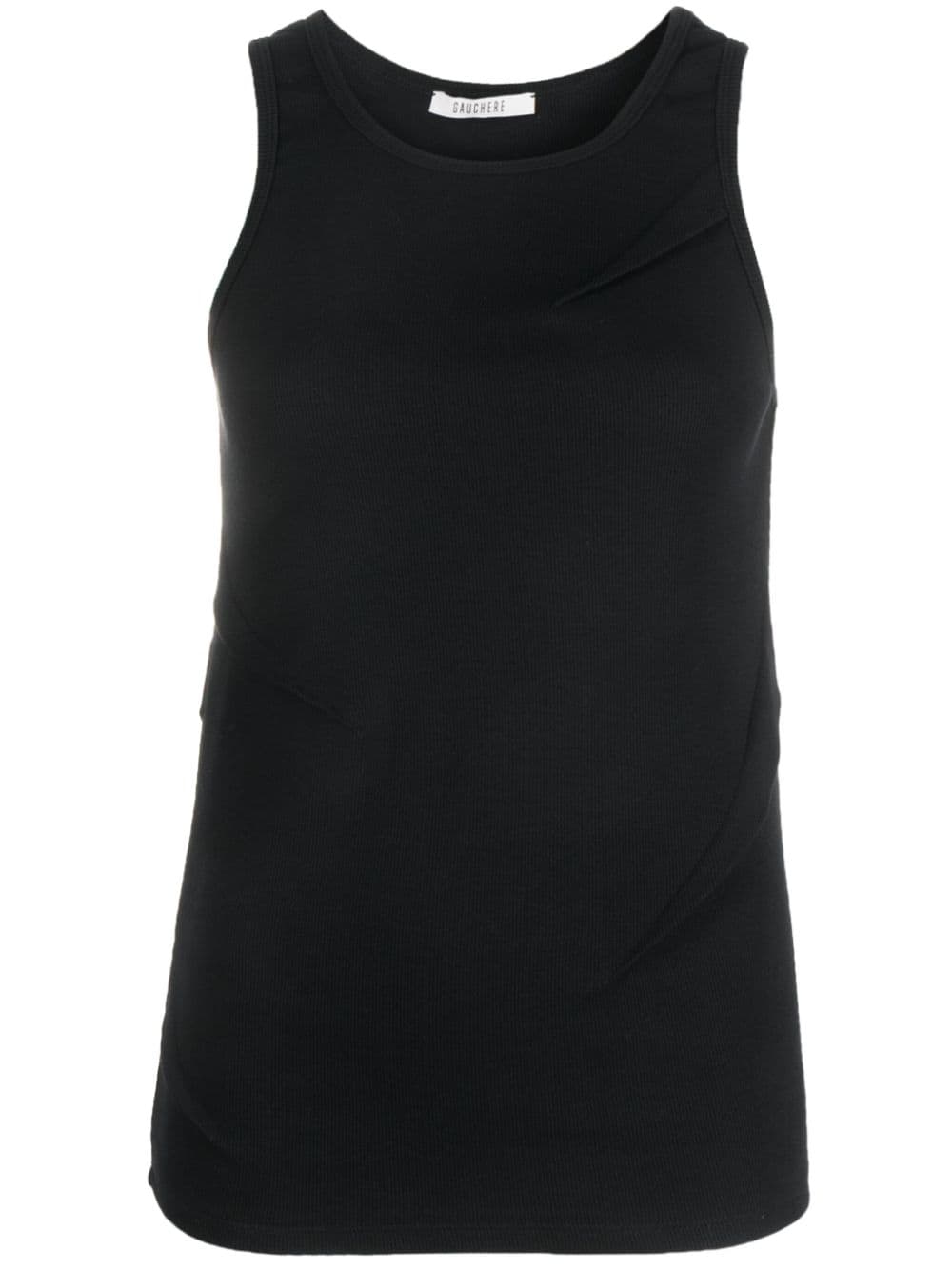 Gauchère round-neck sleeveless tank top - Black von Gauchère